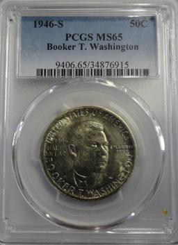 PCGS GRADED MS65 1946-S BOOKER T. WASHINGTON HALF DOLLAR