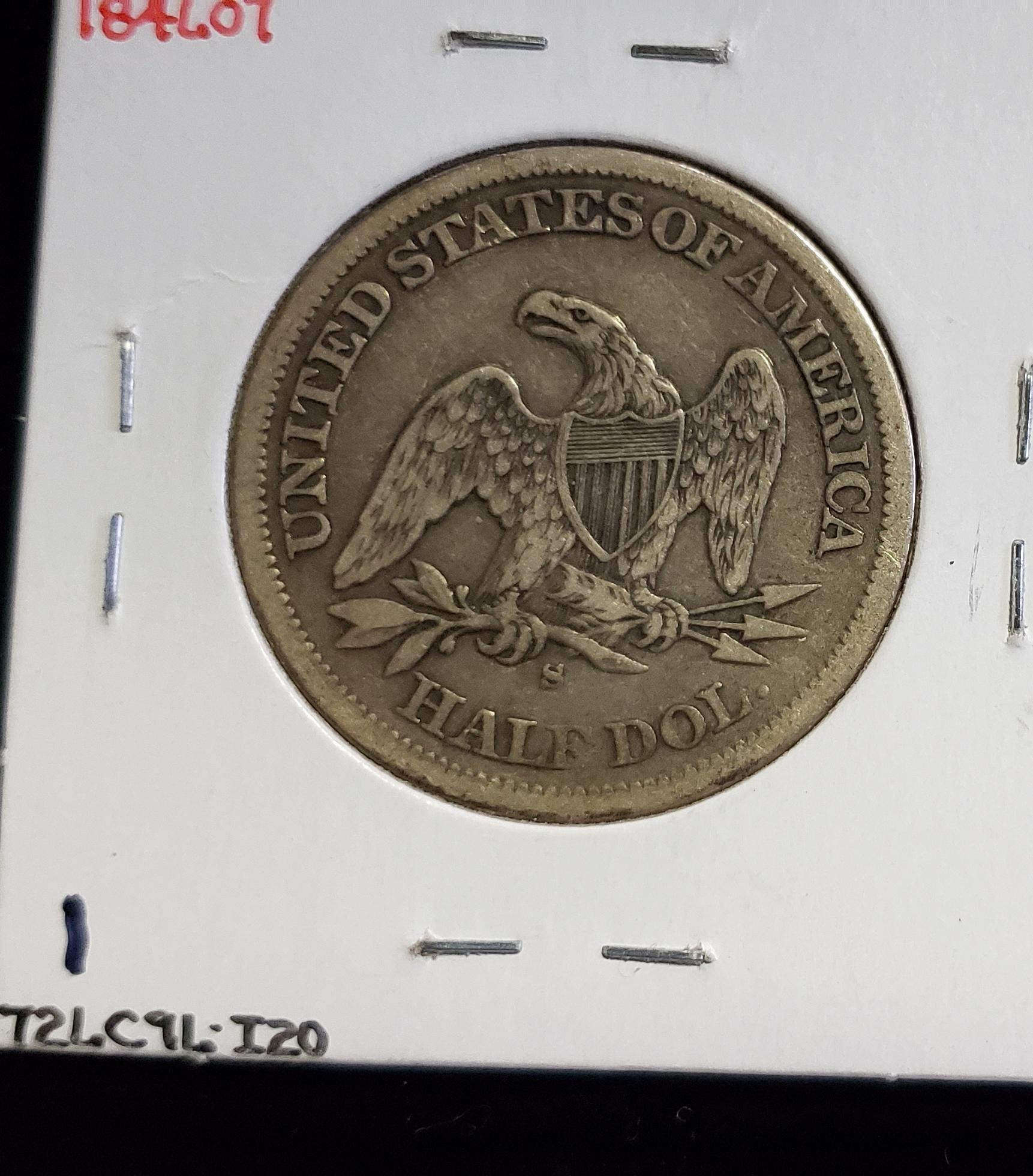 1863-S SEATED LIBERTY HALF DOLLAR COIN