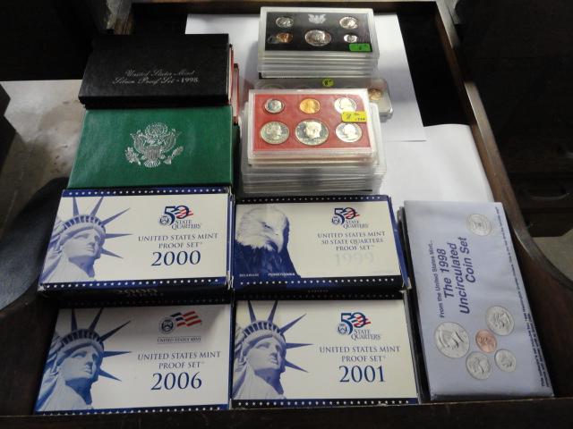 LARGE LOT OF PROOF AND UNCIRCULATED U.S. MINT SETS
