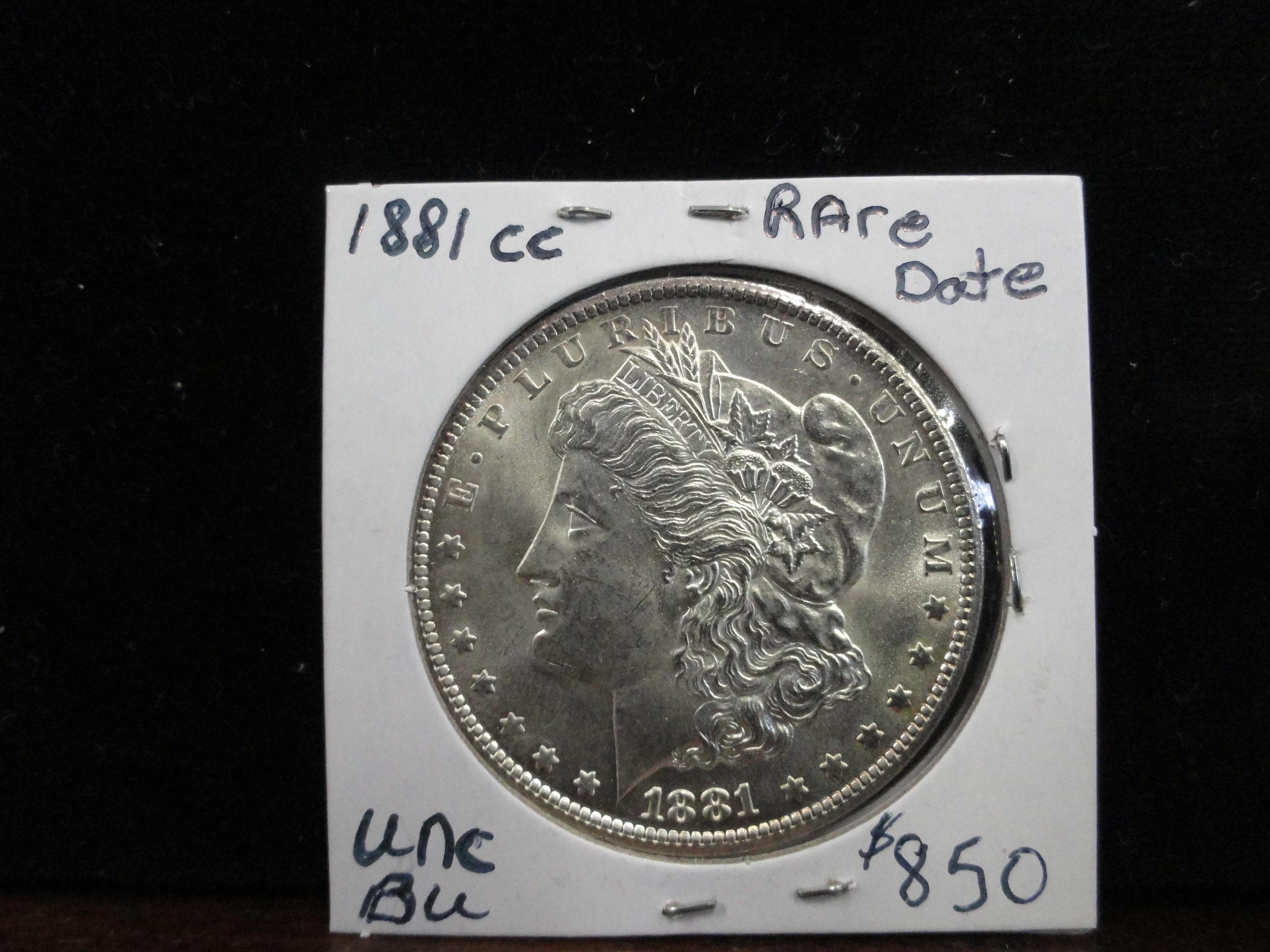 BU 1881-CC MORGAN SILVER DOLLAR