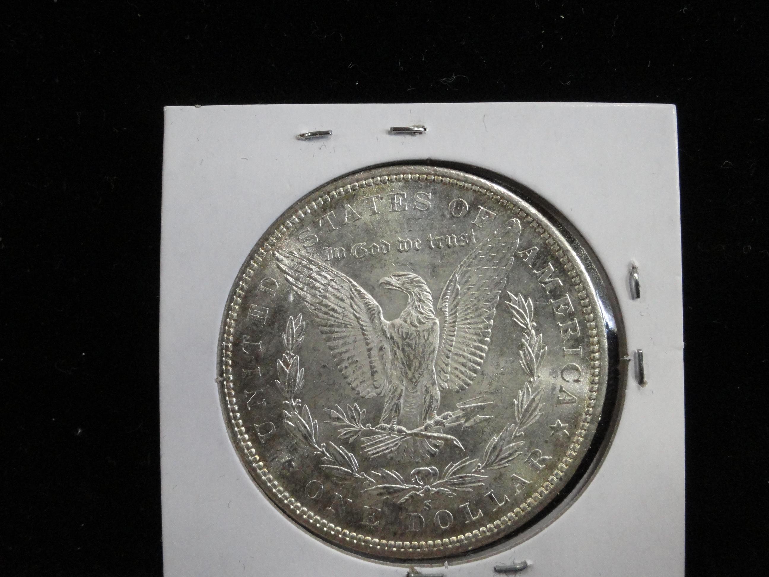 BU 1879-S 3RD REVERSE MORGAN SILVER DOLLAR, PROOF LIKE