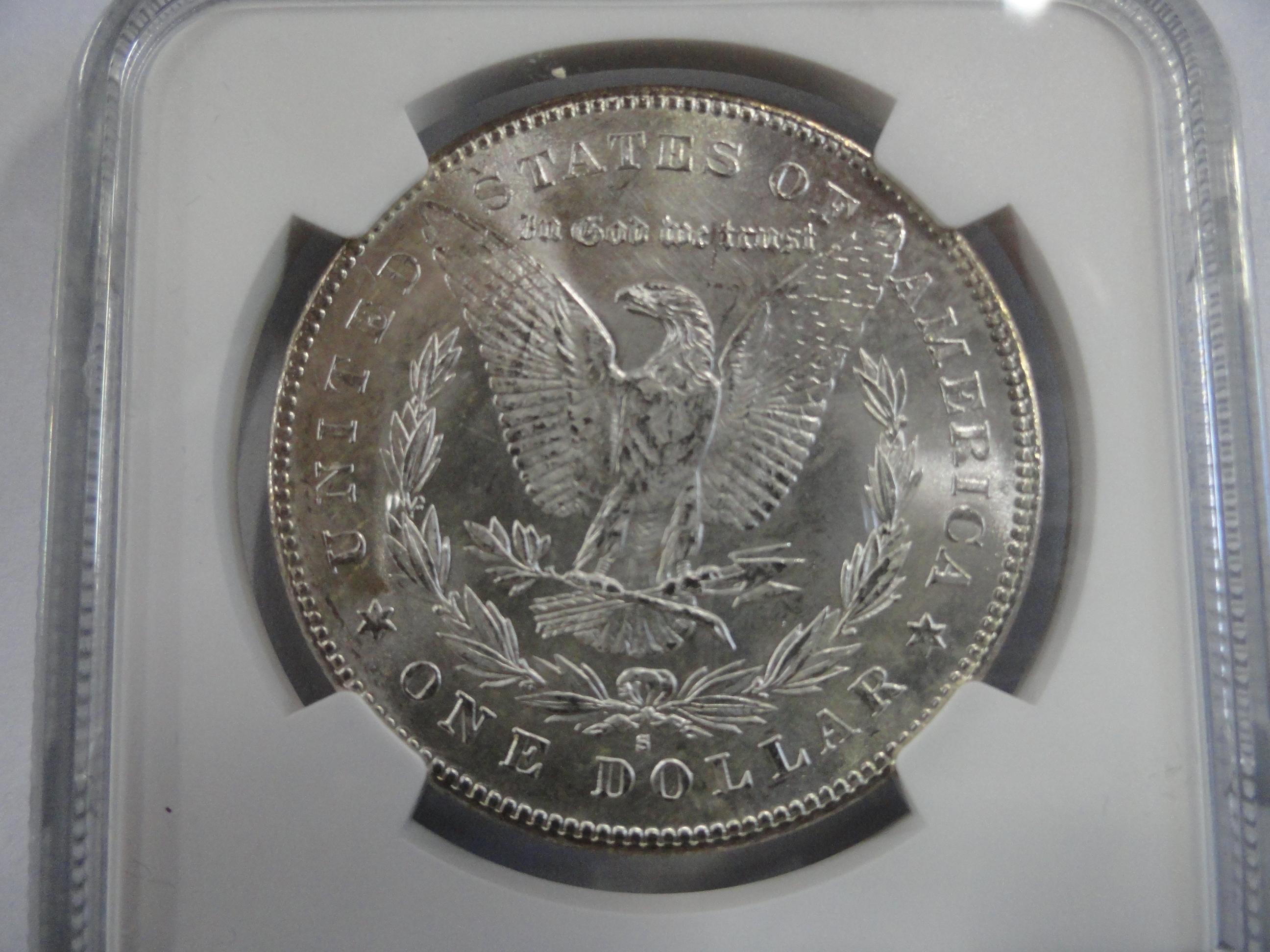 NGC GRADED MS63 1878-S MORGAN SILVER DOLLAR