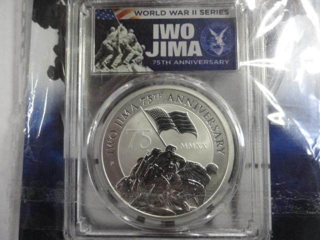 IWO JIMA 75TH ANNIVERSARY 1 TROY OZ  SILVER $1 COIN