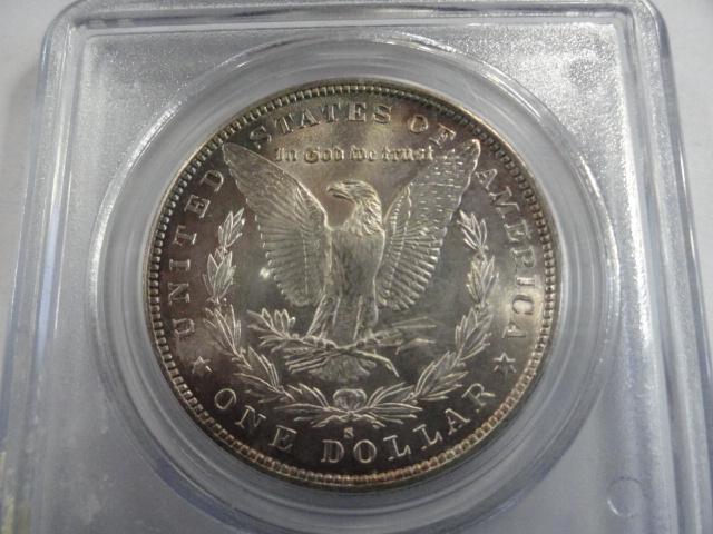 PCGS GRADED MS62 1879-S MORGAN SILVER DOLLAR