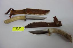 (2) CUSTOM SHEATH KNIVES: