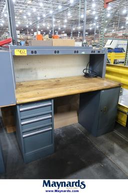 60" x 30" Butcher Block Top Work Bench