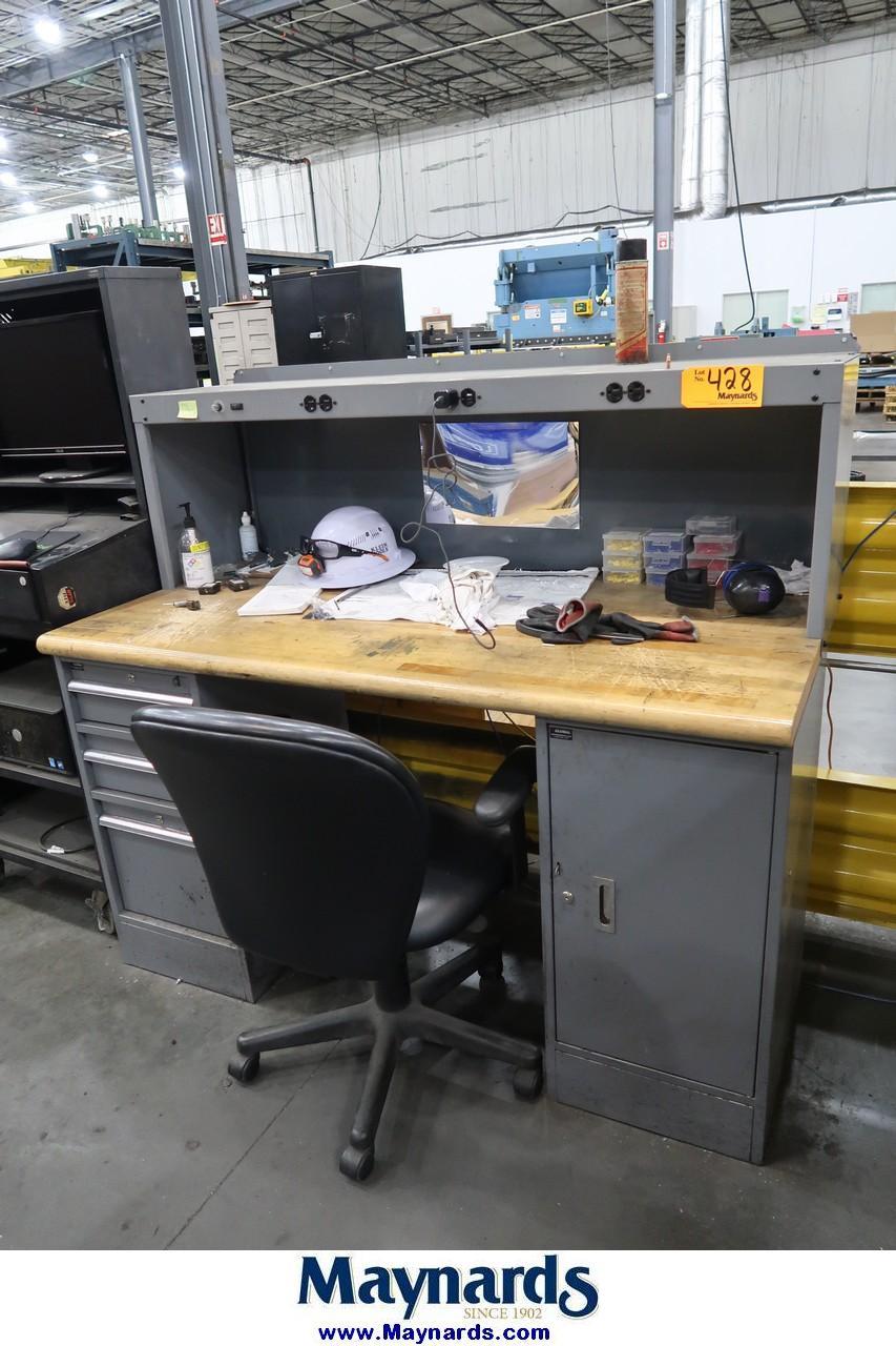 60" x 30" Butcher Block Top Work Bench