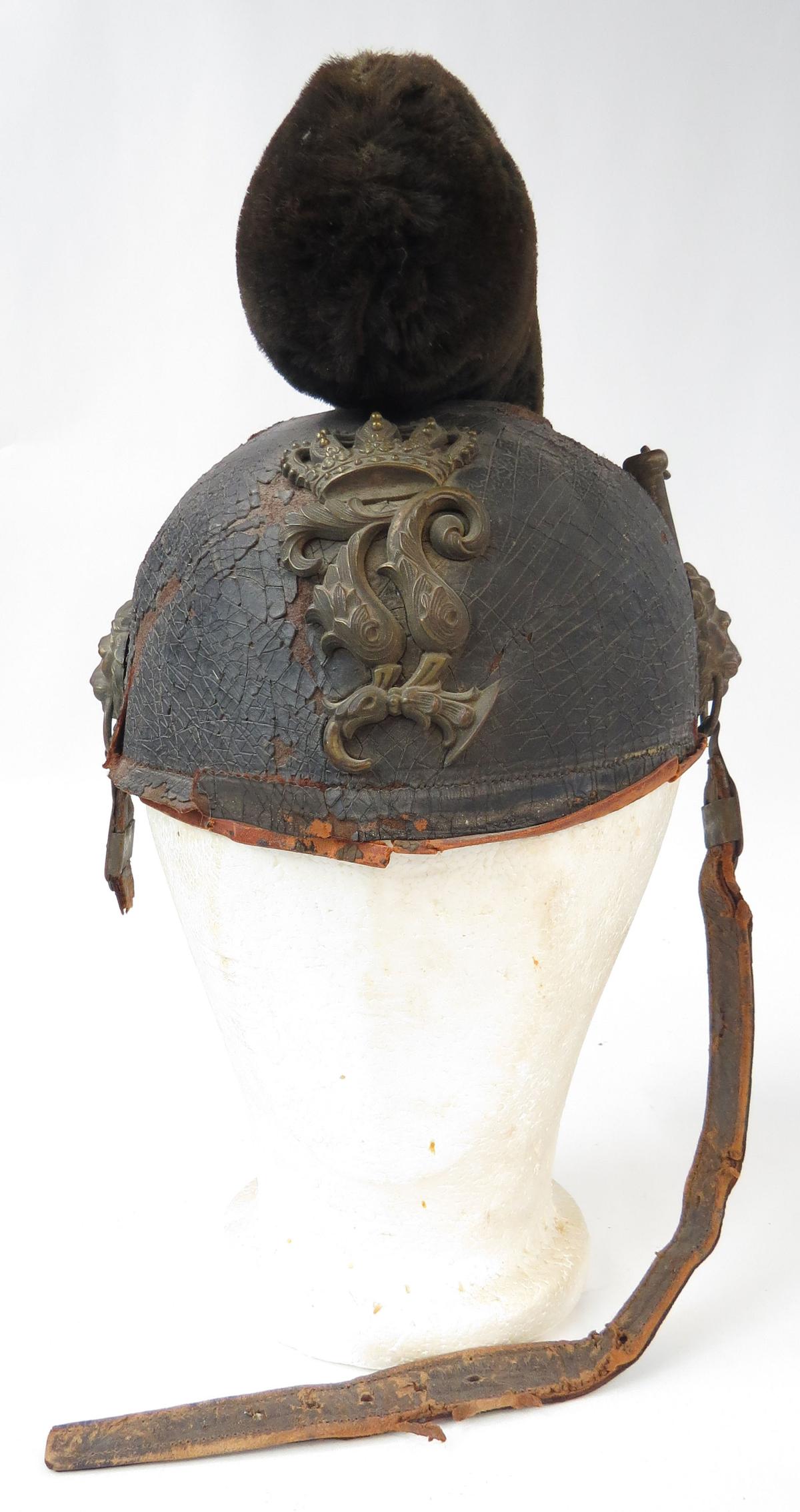 A RARE M 1868 BAVARIAN RAUPENHELM HELMET