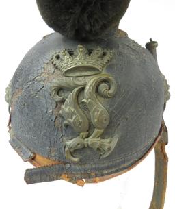 A RARE M 1868 BAVARIAN RAUPENHELM HELMET