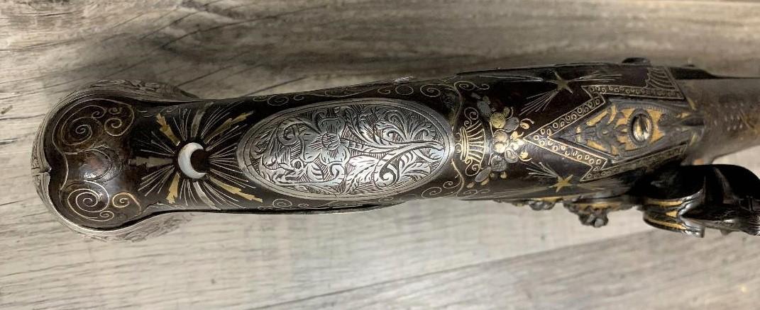 VERSAILLES MARKED ORNATE FLINTLOCK PISTOL