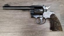 COLT OFFICERS MODEL HEAVY BARREL .38 DA REVOLVER