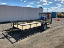 2023 Hefty 14ft S/A Pipe Top Utility Trailer