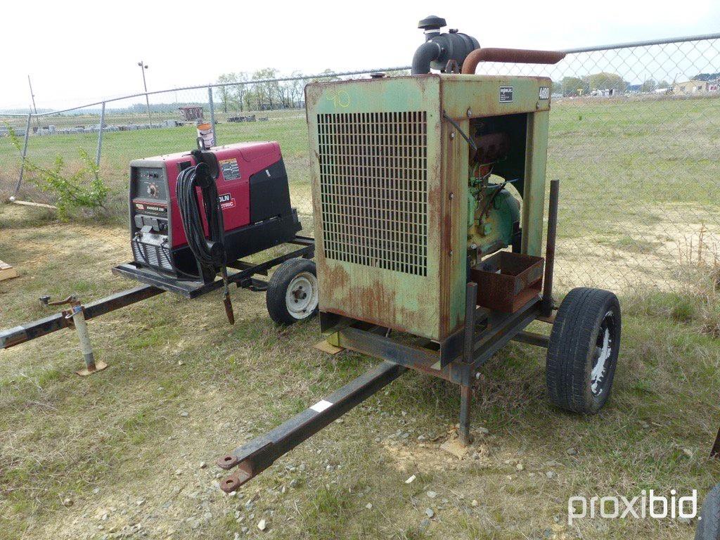 Jd 4d80 Diesel Power Unit, Pto, Trailer Mounted,4cyl, S/n T04045d760218