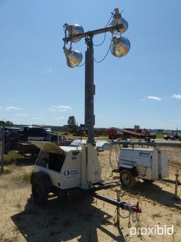2012 Terex AL4000, s/n Al412998, Trailer mounted Kubota Diesel Light Tower,