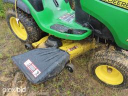 John Deere  D160 Lawn Mower 48 inch cut gas engine, hydro trans. 217 hrs. showing