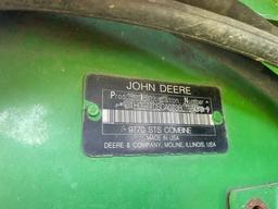 2010 John Deere 9770 STS Combine, 3423 Engine Hours, 2611 Seperator Hours s/n 1H09770SCA0738016