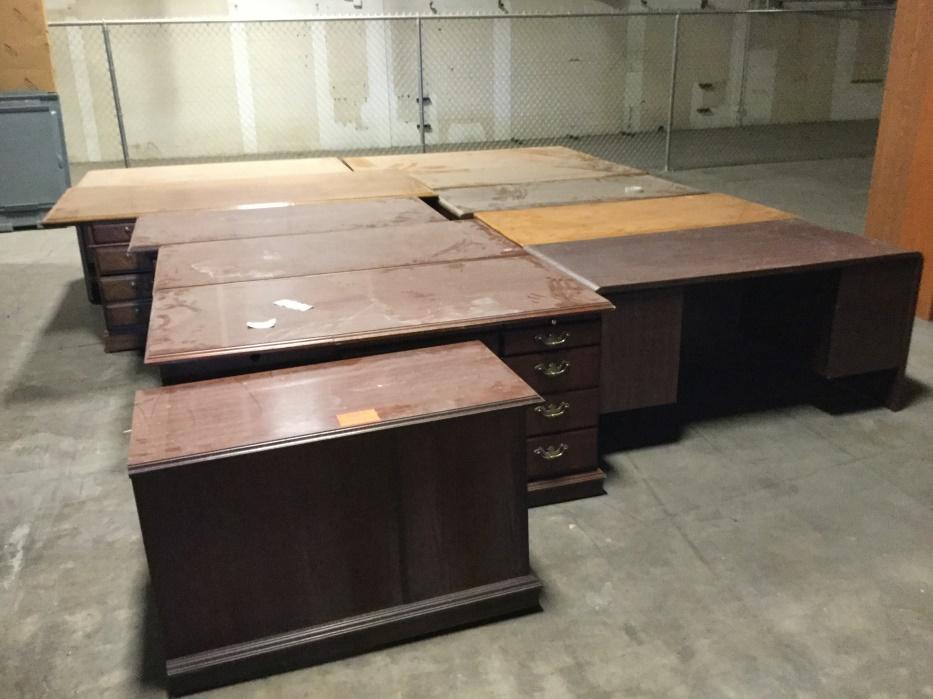 ASST OFFICE AND CONFERENCE TABLES AND CABINETS
