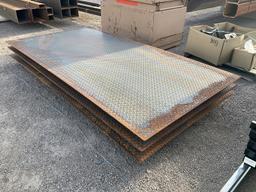 (3) SHEETS OF 4FT X 8FT X 1/4IN DIAMOND PLATE