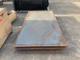 (3) SHEETS OF 4FT X 8FT X 1/4IN DIAMOND PLATE