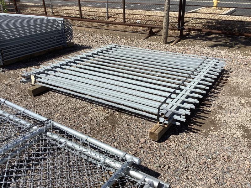 STACK OF WROUGHT IRON FENCE PANELS