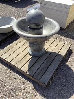 CONCRETE BALL FOUNTAIN