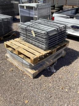 (2) PALLETS OF PALLET RACKING SHELVES