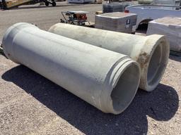 (2) PIECES OF 24IN X 8FT CONCRETE PIPE
