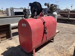 STEEL OIL TANK W/ PUMP AND DISPENSER