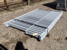 STACK OF WROUGHT IRON FENCE PANELS