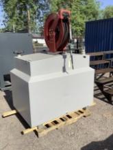 STEEL OIL TANK W/ PUMP AND HOSE REEL