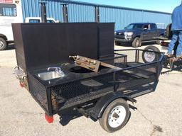 BBQ COOKER/SMOKER ON TRAILER