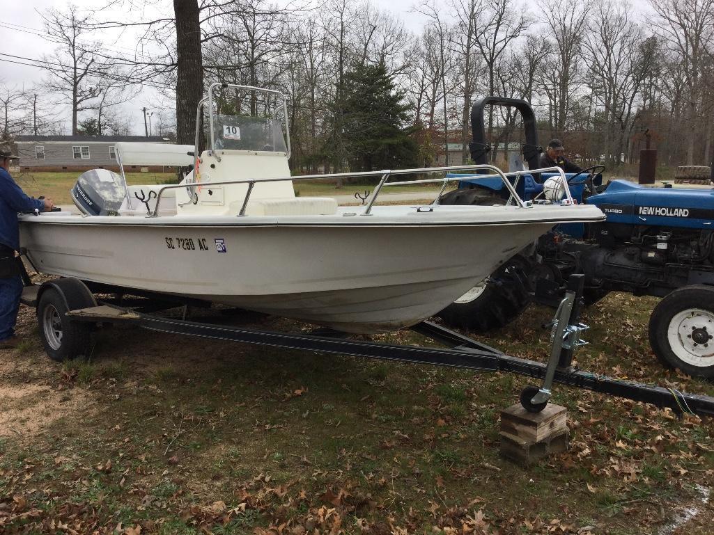 SEAPRO FISHING BOAT W/90HP EVINRUDE MOTOR (VIN-HPY06114B787, CUTTY CABIN, 1