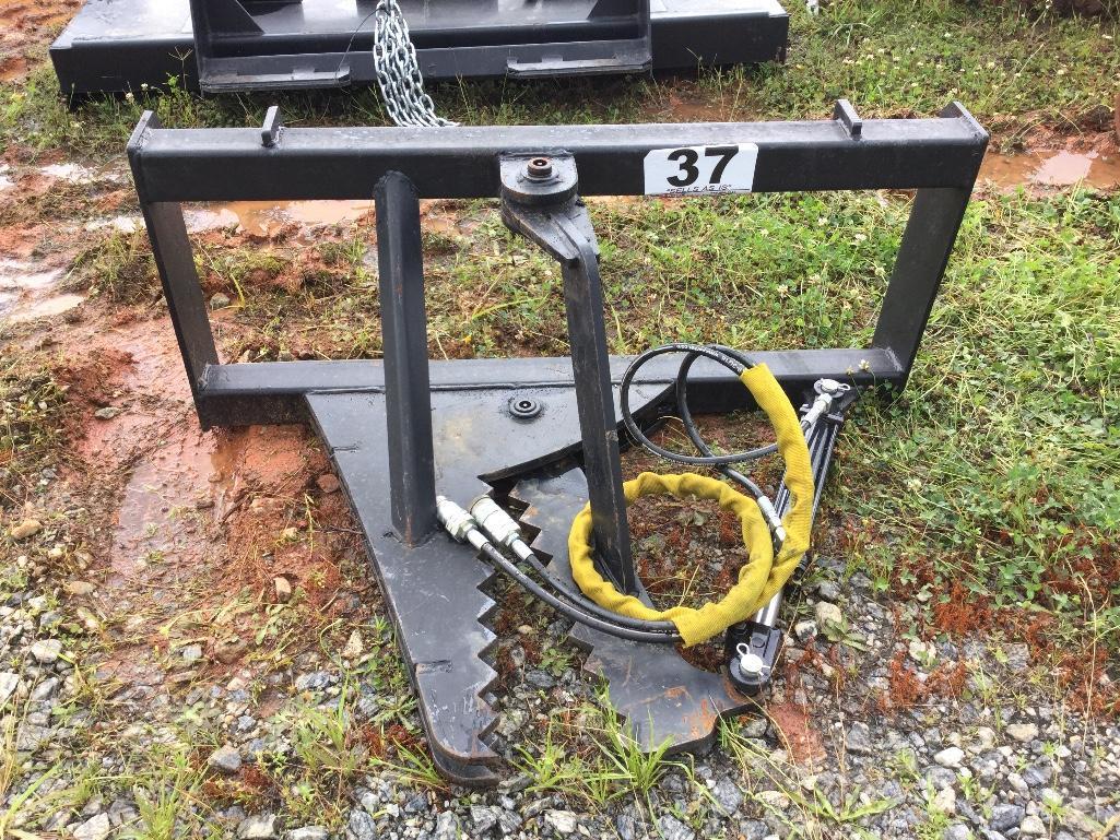 UNUSED SKID STEER HYD. TREE/POST PULLER ATTACH.