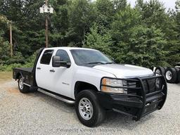 2013 CHEV SILVERADO SILVERADO 3500HD FLATBED TRUCK (ALLISON AT, 6.6L DURAMAX TURBO DIESEL CREW CAB,