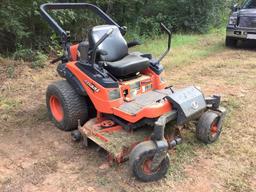 KUBOTA ZD331 ZERO TURN MOWER (HOURS READ 1308, SN-10972, 60'' DECK, HAVE TO JUMP ACROSS STARTER TO