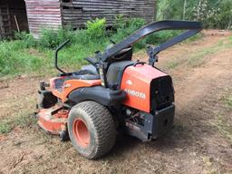 KUBOTA ZD331 ZERO TURN MOWER (HOURS READ 1308, SN-10972, 60'' DECK, HAVE TO JUMP ACROSS STARTER TO