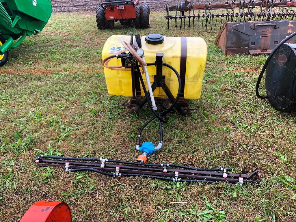 40 GALLON SPRAY TANK W/PUMP & BOOM (3pt)