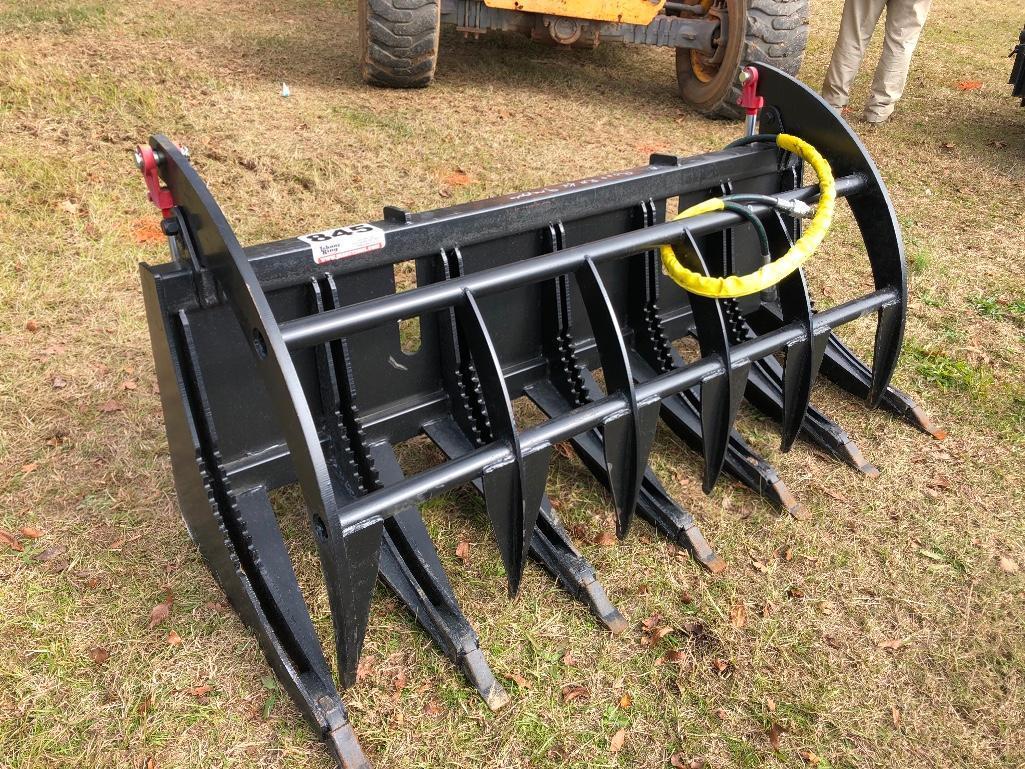 72" SKID STEER ROOT RAKE GRAPPLE