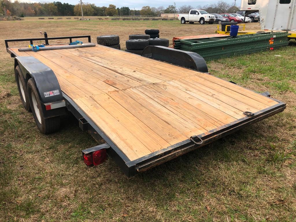 82' X 18' 2 AXLE EQUIPMENT TRAILER-NO TITLE