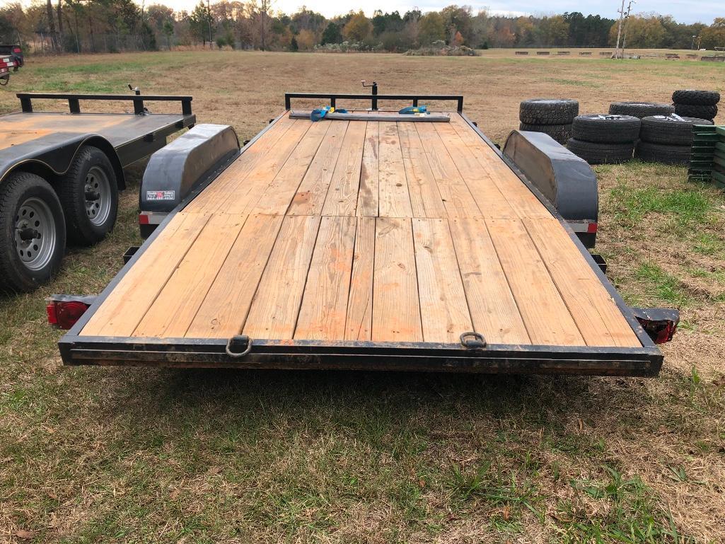 82' X 18' 2 AXLE EQUIPMENT TRAILER-NO TITLE