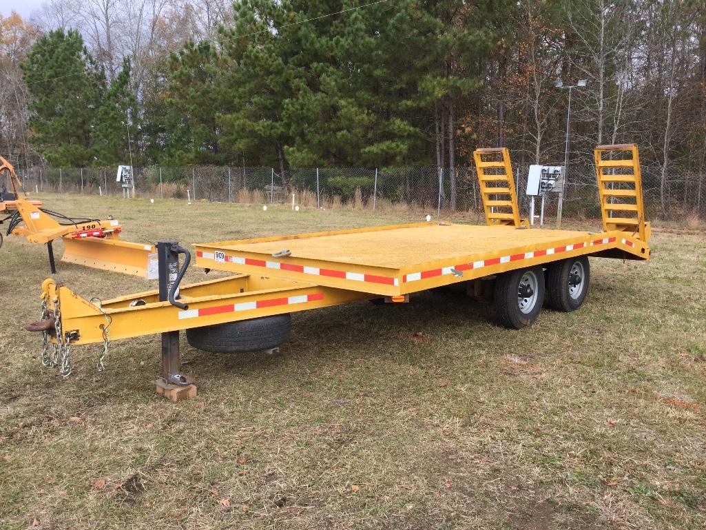 REID 8' X 18' EQUIPMENT TRAILER (NO TITLE, UNUSED TIRES, UNUSED WHEELS, BRA