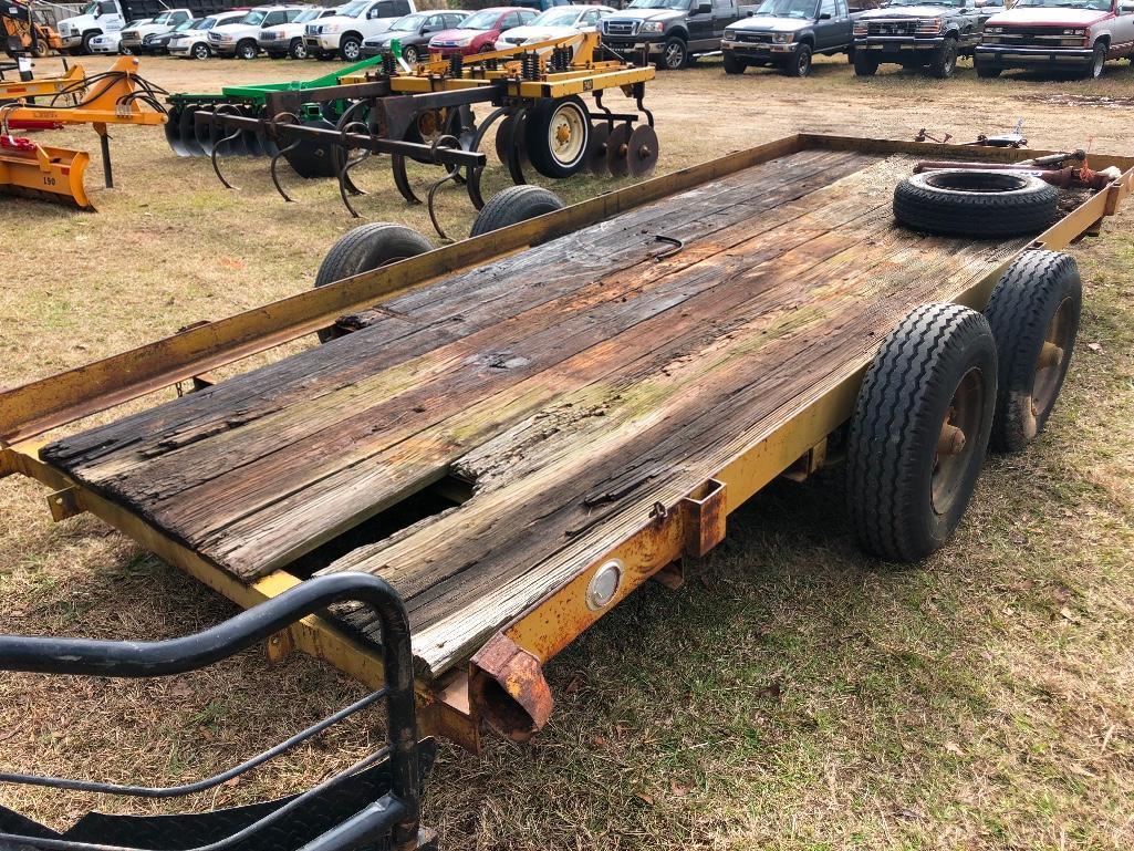 75" X 16' 2 AXLE EQUIPMENT TRAILER-NO TITLE