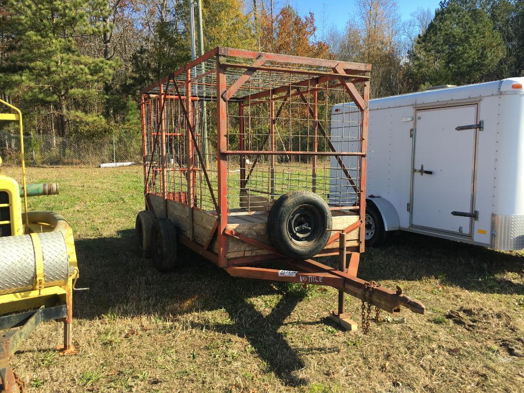 6X10 LIVESTOCK TRAILER-2 AXLE-NO TITLE - RESERVE 900