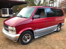 1999 CHEVROLET VAN (AT, MILES EXEMPT, 4.3L, VORTEC, VIN-1GNDM19W2XB159756) - RESERVE 2000