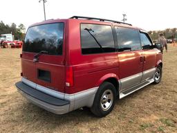 1999 CHEVROLET VAN (AT, MILES EXEMPT, 4.3L, VORTEC, VIN-1GNDM19W2XB159756) - RESERVE 2000