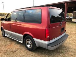 1999 CHEVROLET VAN (AT, MILES EXEMPT, 4.3L, VORTEC, VIN-1GNDM19W2XB159756) - RESERVE 2000