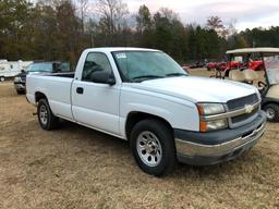 2005 CHEVROLET SILVERADO 1500 PICKUP (AT, 4.3L, LONG BED, VIN-1GCEC14X25Z112344, MILES-EXEMPT) -