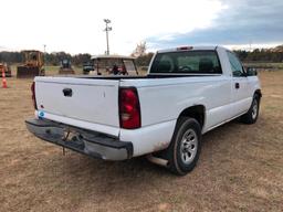 2005 CHEVROLET SILVERADO 1500 PICKUP (AT, 4.3L, LONG BED, VIN-1GCEC14X25Z112344, MILES-EXEMPT) -