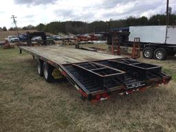 TEXAS BRAGG EQUIPMENT TRAILER-NO TITLE (GOOSENECK, 30FT, 10 TON, DUAL T/A)