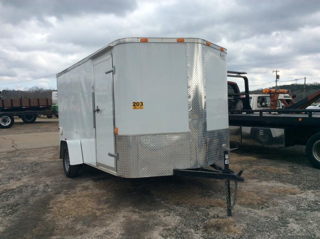 2017 CARGO CRAFT 80" X 13'6" ENCLOSED TRAILER (VIN-4D6EB1418HA038759, RAMP DOOR, SINGLE AXLE)